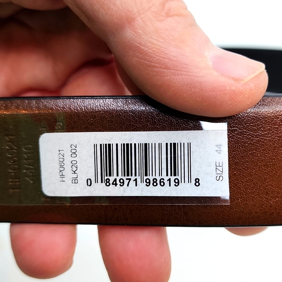 PERRY ELLIS POTFOLIO MEN'S REVERSIBLE BELT, BLACK & BROWN, SIZE 44 - Picture 8 of 8